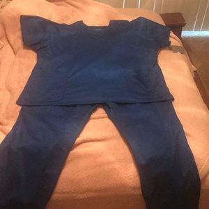 Royal blue scrub set